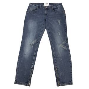 ONE X ONETEASPOON Trashed Freebirds Low Waisted 7/8 Skinny Leg Jean Sz 26